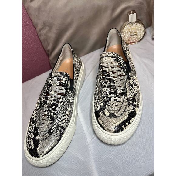 Tory Burch Other - Tory Burch Leather Snake Slip Ons 7.5